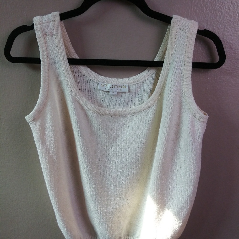 St.Johns Knit Cropped Sweater Tank Vintage Sz M